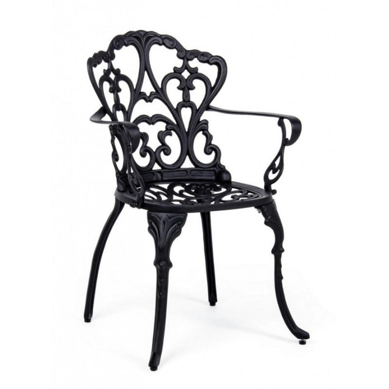 Sedia alluminio antracite esterno Victoria cm 57.5x  58 x  87.5h