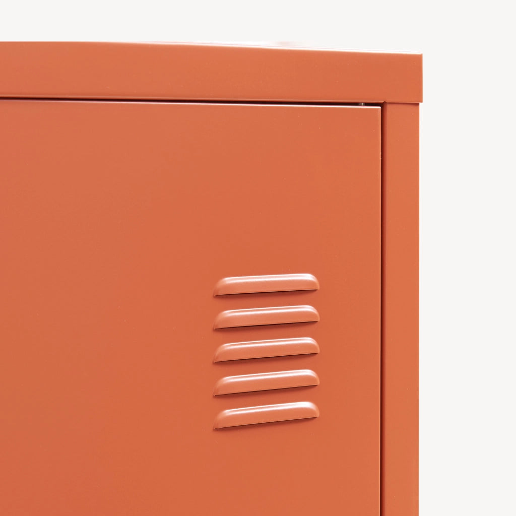 Armadio da Ufficio Kurikka Acciaio Rosso Mattone [en.casa]