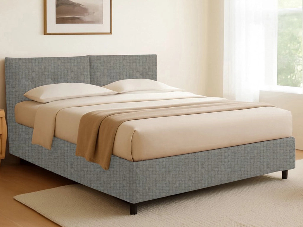 Truro, Letto Singolo Sfoderabile Made in Italy, Grigio Cenere