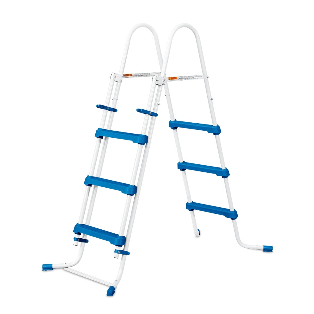 PISCINA OVALE ELITE METAL FRAME - 4,88 x 3,05 x 1,07 m, con pompa filtro 12V - 3,8 m3, gradino pieghevole, copertura e telo di fondo