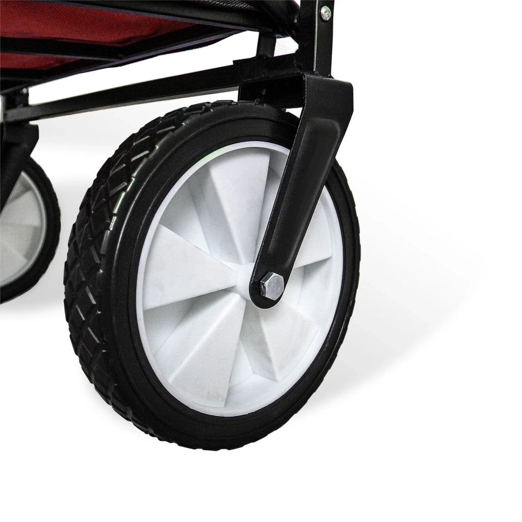 Carrello Pieghevole Fuoristrada 70kg Ruote 360° Acciaio Rosso