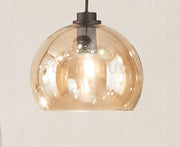 SOSPENSIONE VERVE- 1 LUCE AMBRA ATTACCO E14 SENZA BASE D' ATTACCO D.20,5CM H.18CM