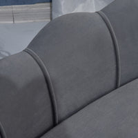 Divano per Cani Taglia Medio-Grande 98,5x60,5Px35 cm in tessuto Grigio