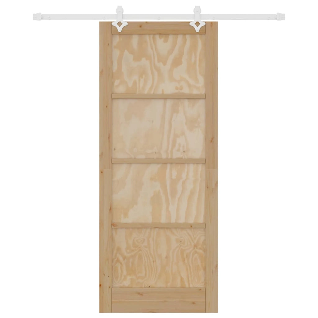 Porta scorrevole Naturale e Bianco 86 x 211 cm
