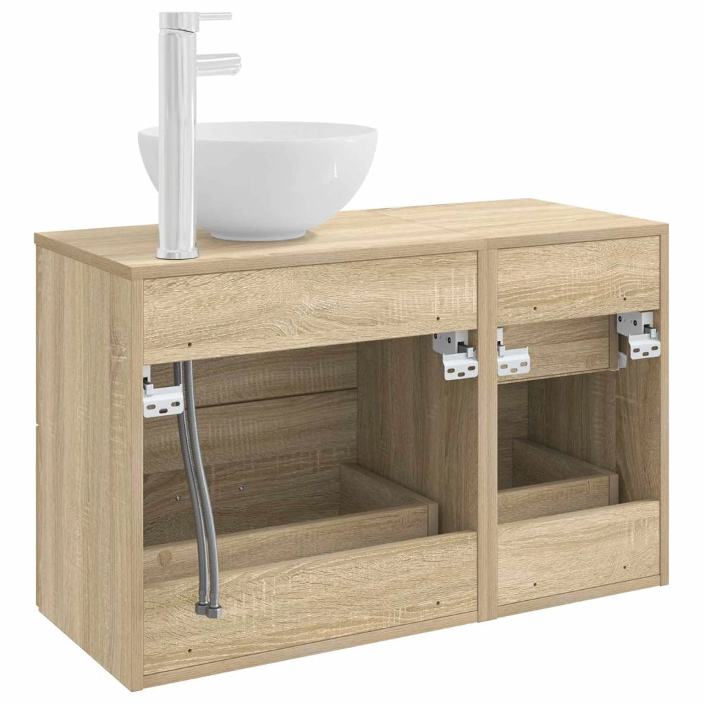 Set di mobili per il bagno 2 pcs Rovere Sonoma 3403954