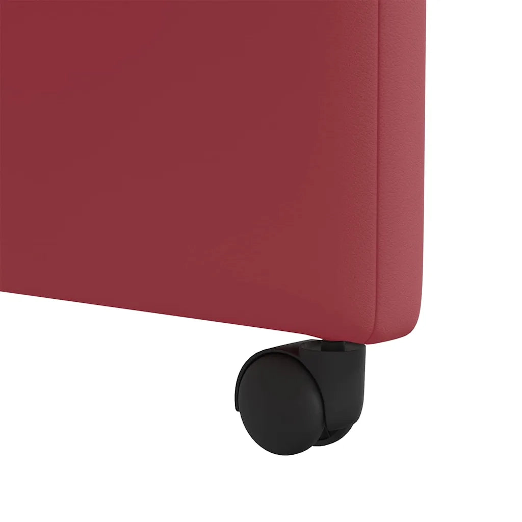 Sedie da Pranzo con Ruote 2 pcs Rosso vino 57 x 66 x 94 cm 42017820