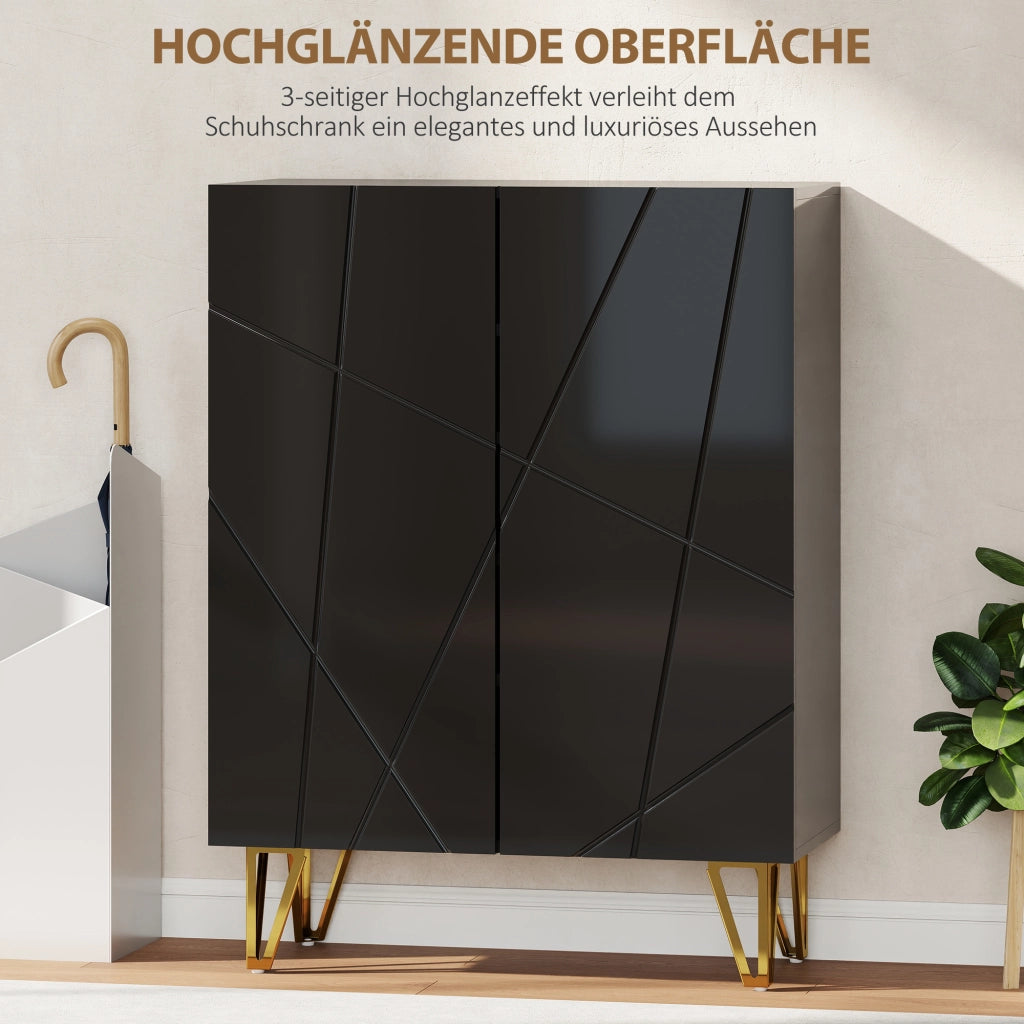 Armadio Scarpe 2 Ante ¨C zephmum ¨C Nero 72x31.5x95 cm