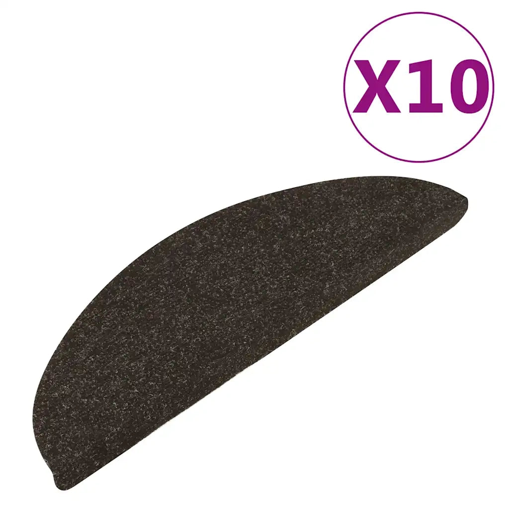 Tappetini Autoadesivi per Scale 10pz Antracite 56x17x3 cm 355252