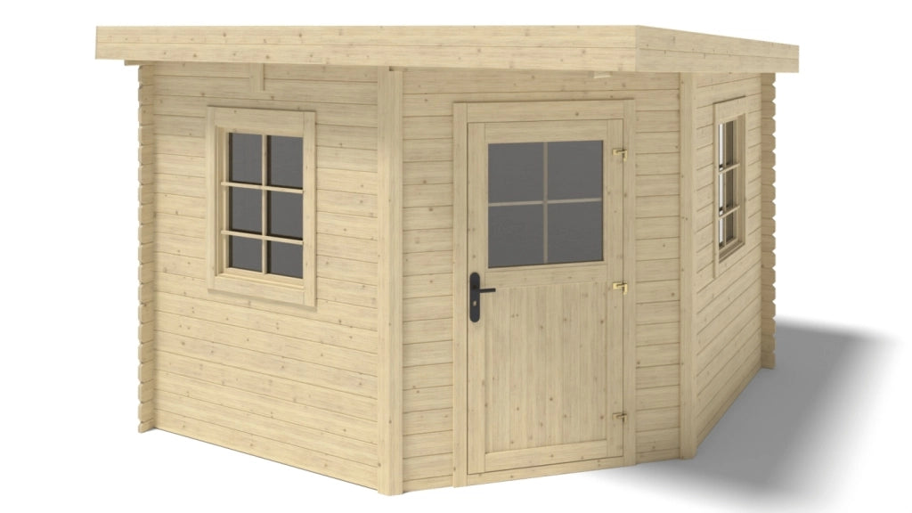 Casetta da giardino in legno - 8m2 - 3x3m - 28mm - colore: naturale - DOM665 - ALTANKA