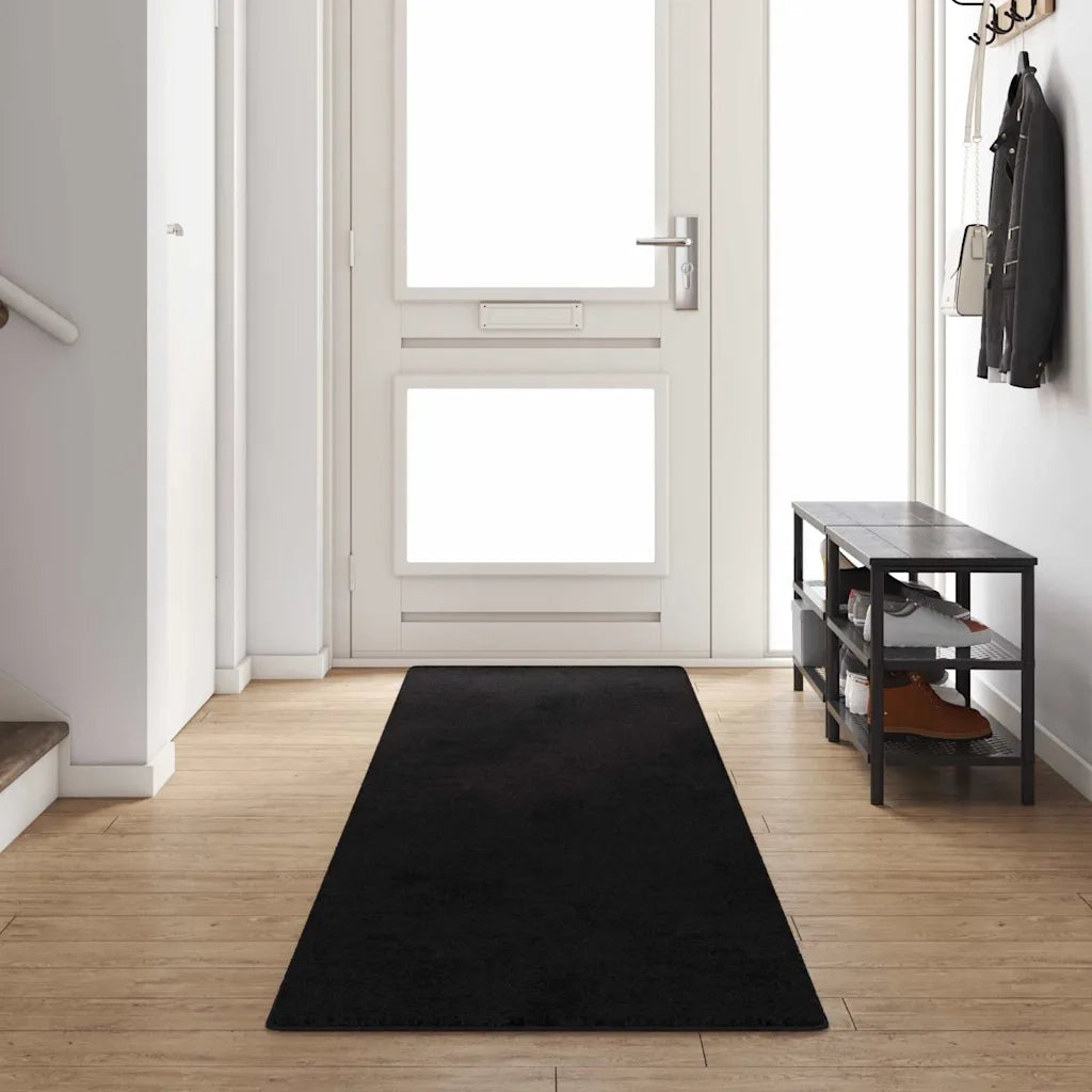 Runner in Moquette | Runner Tappeto Nero 80 x 400 cm 100% Polipropilene Tuft