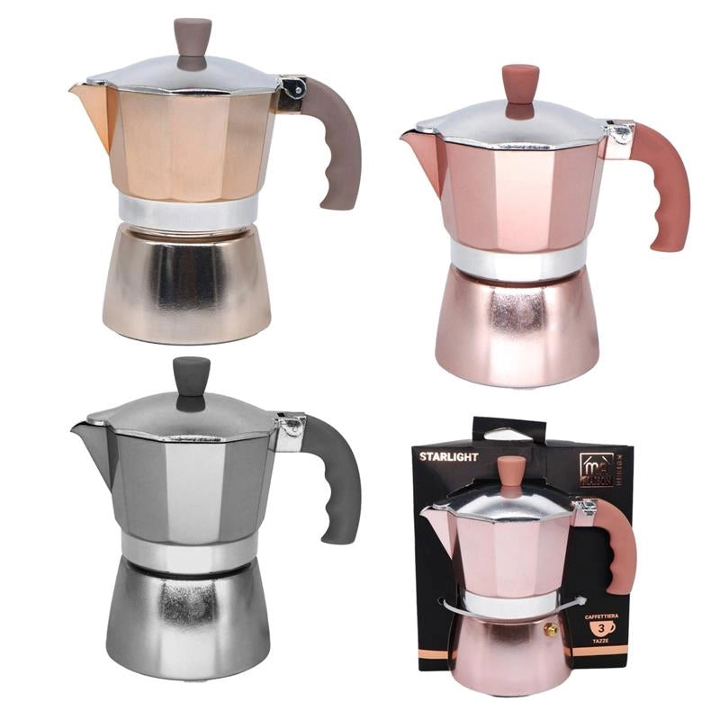 MA MAISON CAFFETTIERA STARLIGHT 3 TAZZE - COLORAZIONE ASSORTITA
