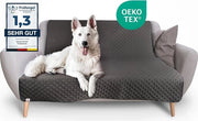 Duvetta impermeabile per cani - Cuscino per cani robusto come protezione per divano e letto - Duvetta antiscivolo per cani anche adatta per cani grandi - Lavabile in macchina - 205 x 130 cm - Grigio