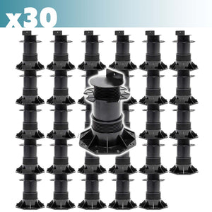 Set 30 supporti per pavimenti galleggianti Altezza regolabile 140-210mm Max 2700 kg Piedini per decking