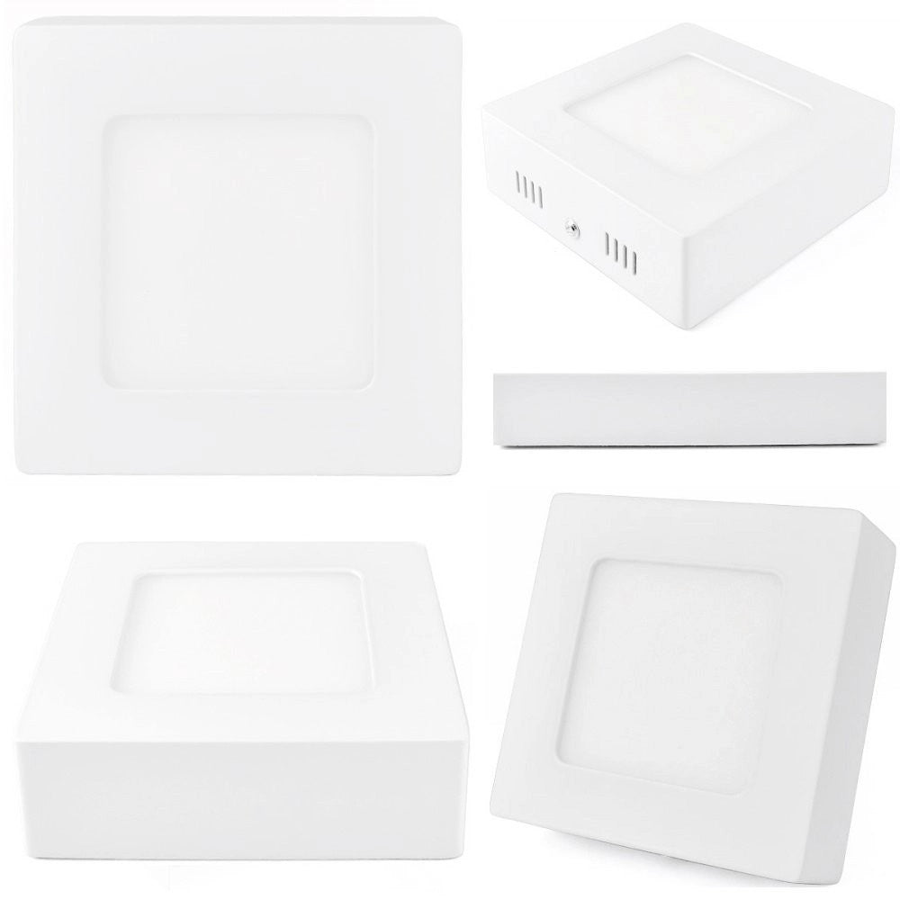 Trade Shop - Pannello Plafoniera Faretto Faro Tondo A Led 6-12-18-24 Watt Freddo Caldo - -bianco Freddo-24 Watt -quadrato    -