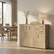 Madia Moderna con 2 cassetti e tre ante in Legno Composito cm 120x35x93 - READ