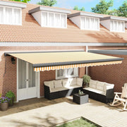 Tenda Sole Retrattile Gialla e Bianca 5x3 m Tessuto e Alluminio 3154560