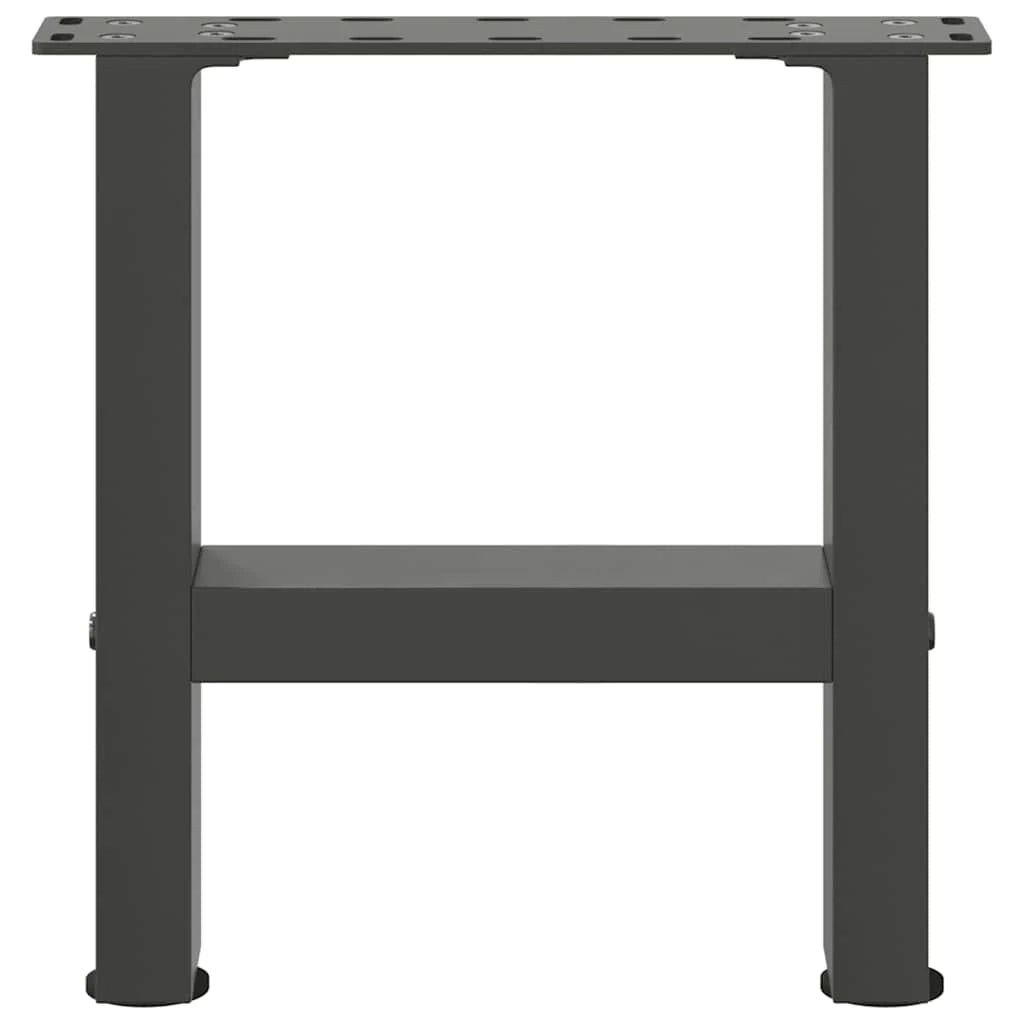 Set di 2 gambe quadrate per tavolino da caffè con livelli regolabili 30 x 30 cm in acciaio antracite 02_0057494