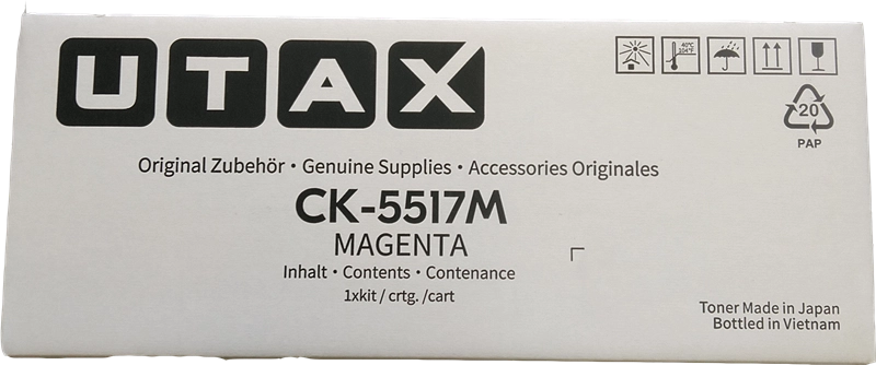 ORIGINAL Utax toner magenta CK-5517M 1T02Z7BUT0 ~13000 Seiten
