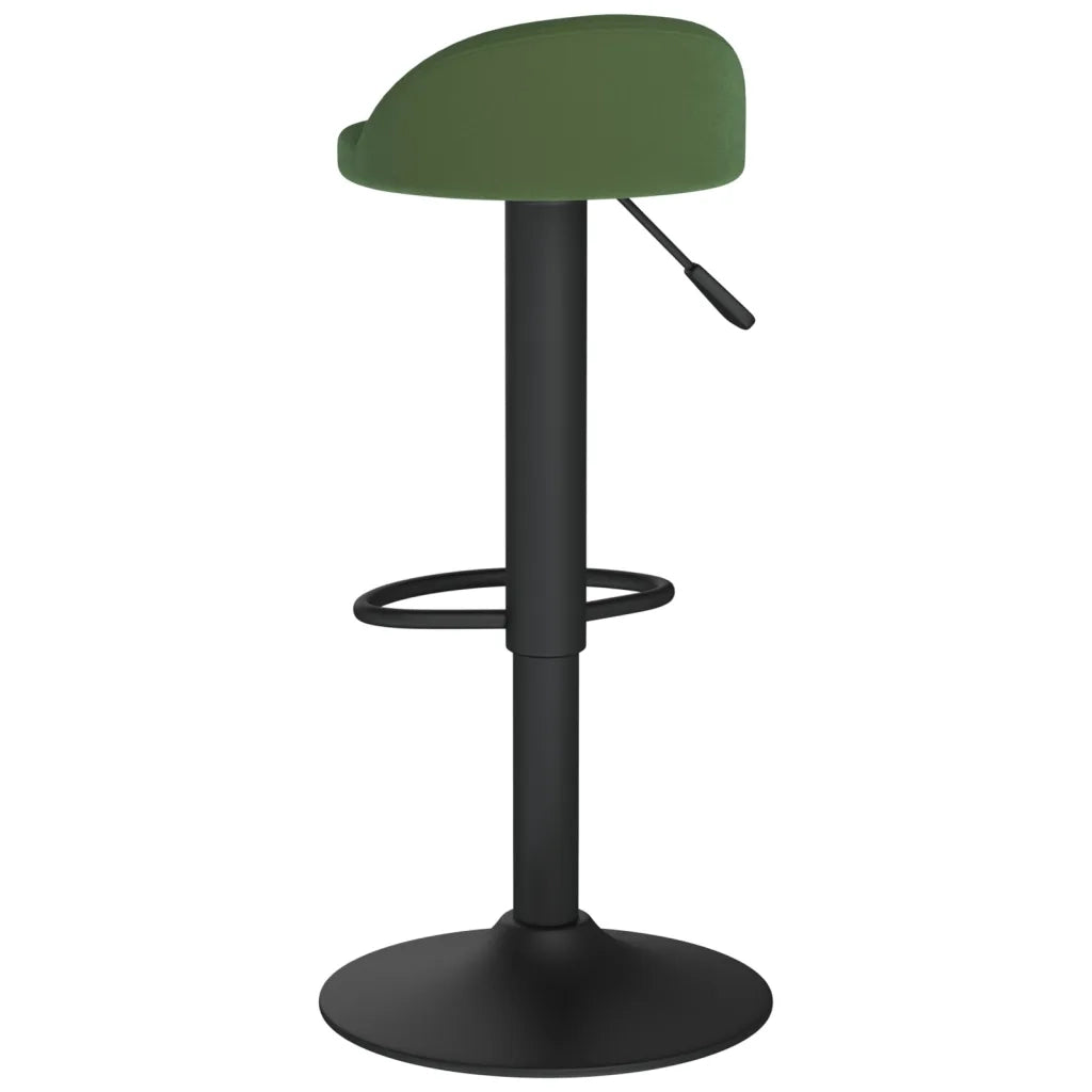 Sgabello da Bar Verde Scuro in Velluto 333593