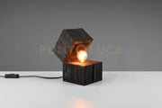 TREASURE LAMPADA DA TAVOLO ATTACCO E14 LAMPADINA INCLUSA LEGNO NERO H. 16CM