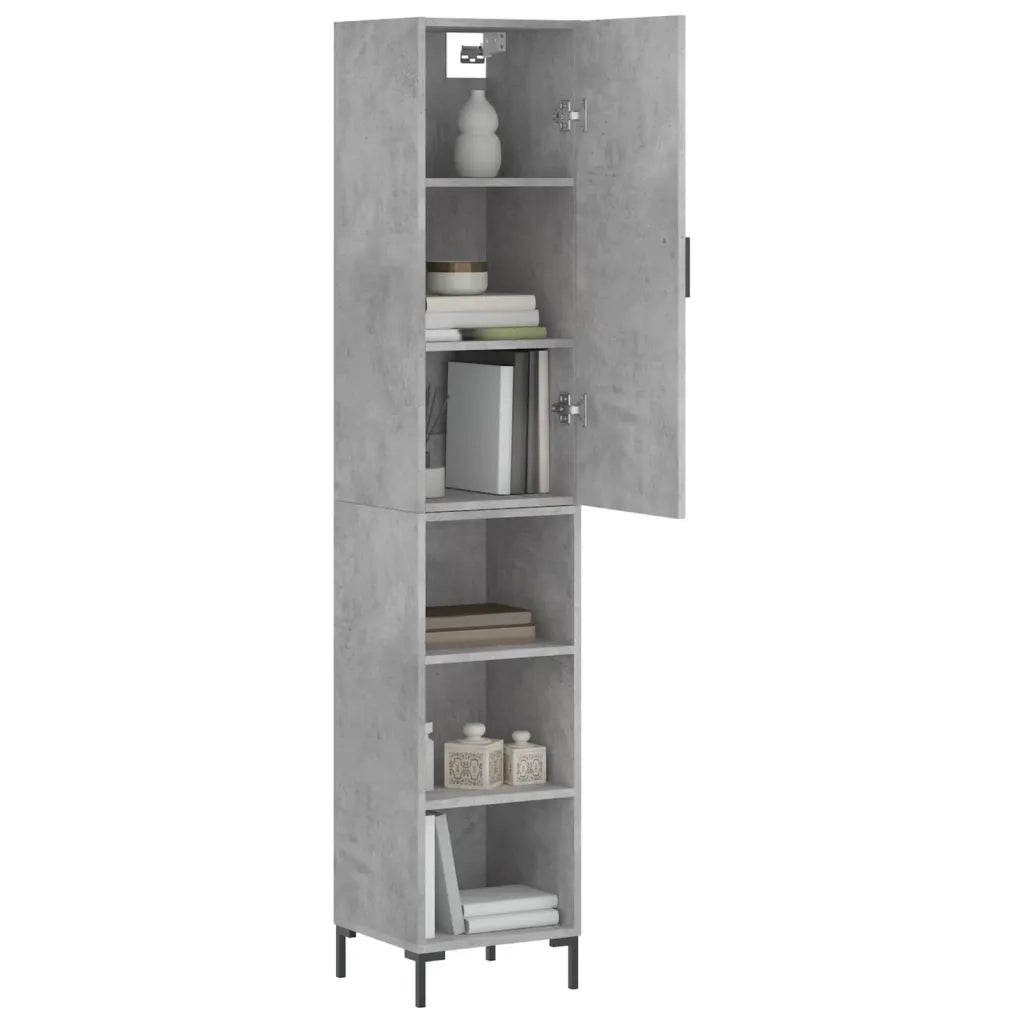 Credenza Grigio Cemento 34,5x34x180 cm in Legno Multistrato 3198981