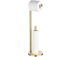 Supporto per carta igienica, standard, spazzola, oro, bagno, libero, supporto carta igienica con funzione di riserva, GTA7982BG