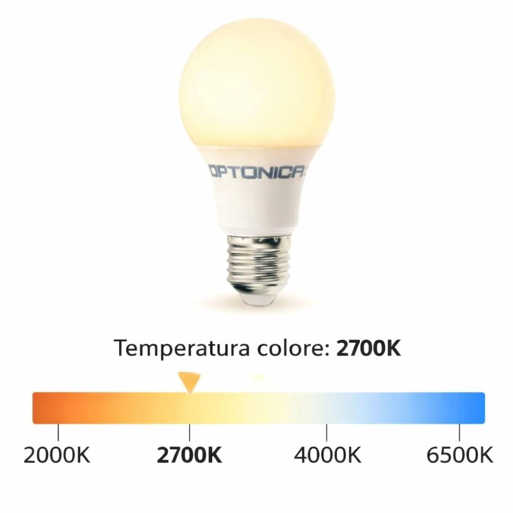 Lampadina led e27 a60 8,5 w alta efficienza 806 lumen *** temperatura colore lampada 2700k bianco caldo, confezione 1