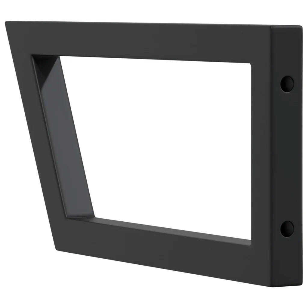 Reggimensole per Lavabo 2 pz-Supporti per mensole a muro Nere Trapezio in Acciaio 491660