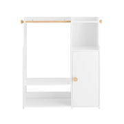 SoBuy Mobile per Bambini con Appendiabiti, Giardaroba per Bambini con scatole, Armadio per bambini, Bianco 94x35x110cm KMB110-W