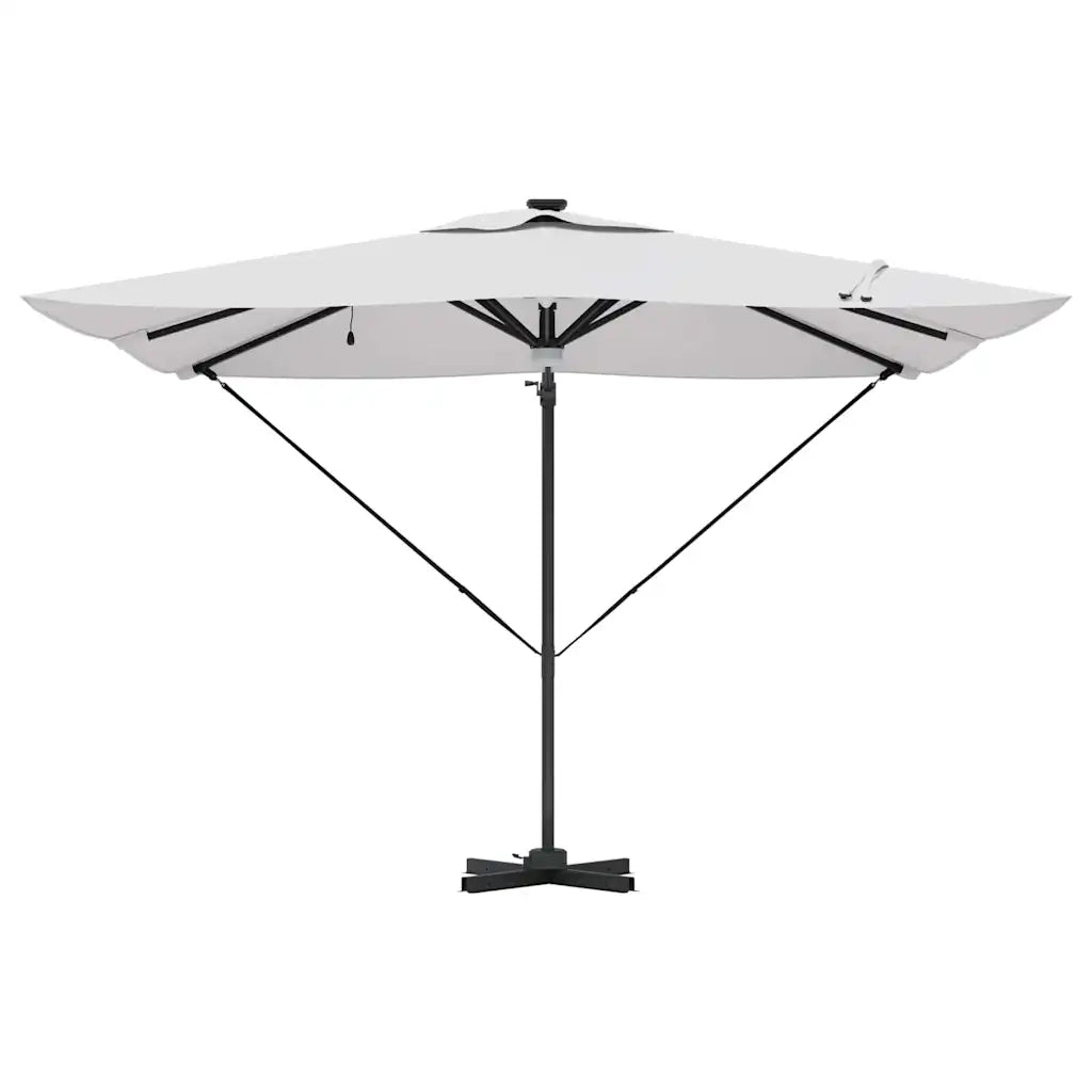Parasole Roma-Ombrellone da giardino Beige 286 x 284 x 270 cm Alluminio e Poliestere