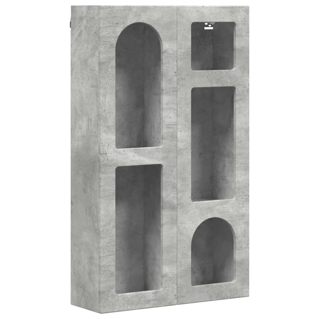 Armadio pensile con lo scaffale Grigio cemento 59 x 20 x 100 cm