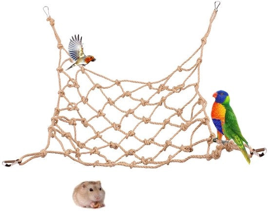 Accessori per uccelli - Ladder di corda con nodi - Apparecchio per volatili - Giocattolo per uccelli - Supporti per beccare - Adatto per pappagalli e pizzicotti - Giocattolo per uccelli