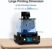 Stampante a Resina - 3D Printer - Resina - 4,7Ltr - 3D Printer per Principianti e Esperti - Nero