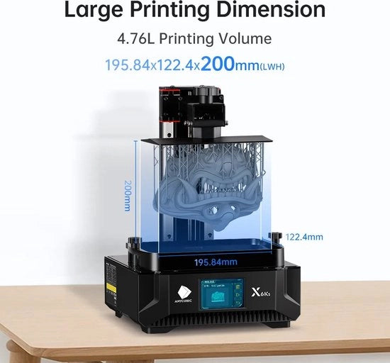 Stampante a Resina - 3D Printer - Resina - 4,7Ltr - 3D Printer per Principianti e Esperti - Nero