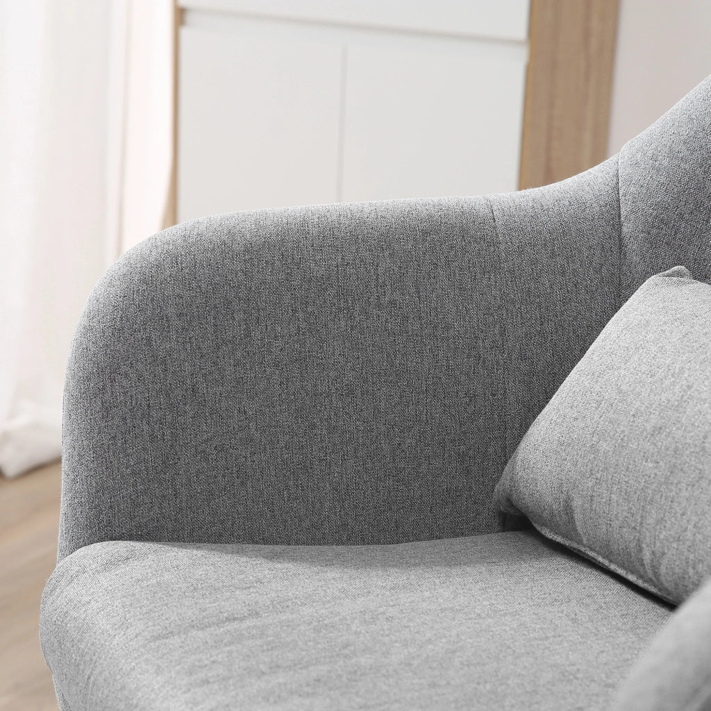 SEDIA Girevole regolabile in altezza 60x60x79-91 cm Grigio Poliestere
