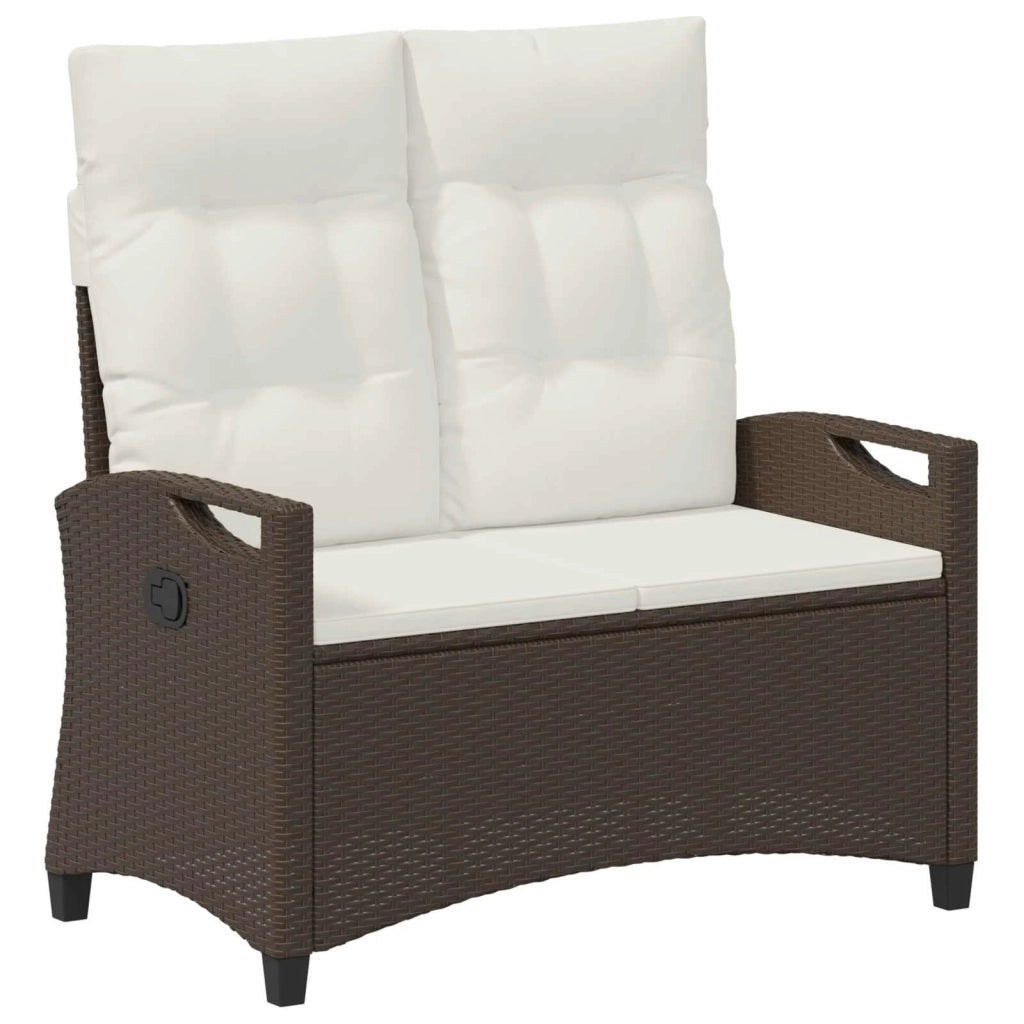 Panchina da giardino Marrone e Crema 105 x 60 x 112 cm 42026851
