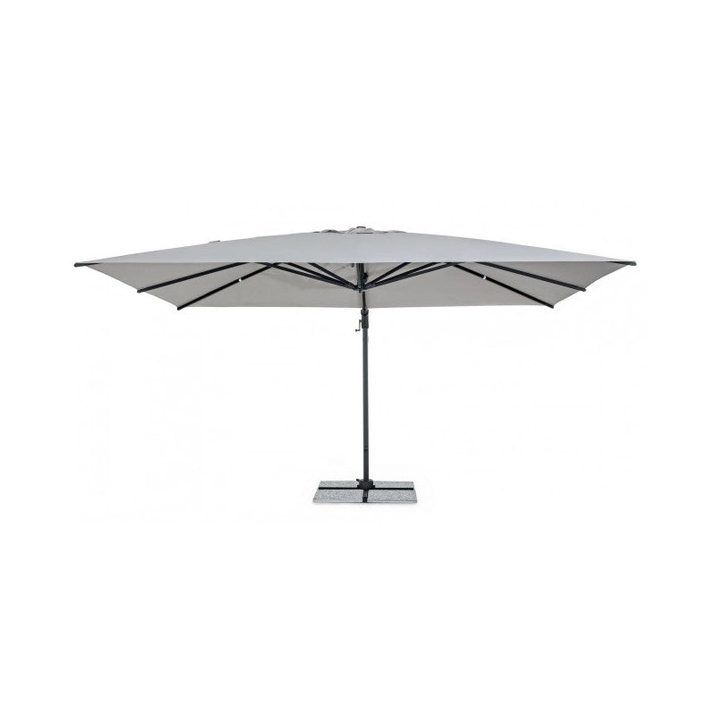 Ombrellone da giardino con braccio a 360° INES 300x400x h265 cm antracite - grigio chiaro