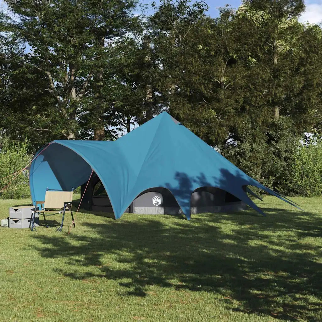 Tenda Teepee per 5 Persone Blu e Grigio 415 x 415 x 247 cm