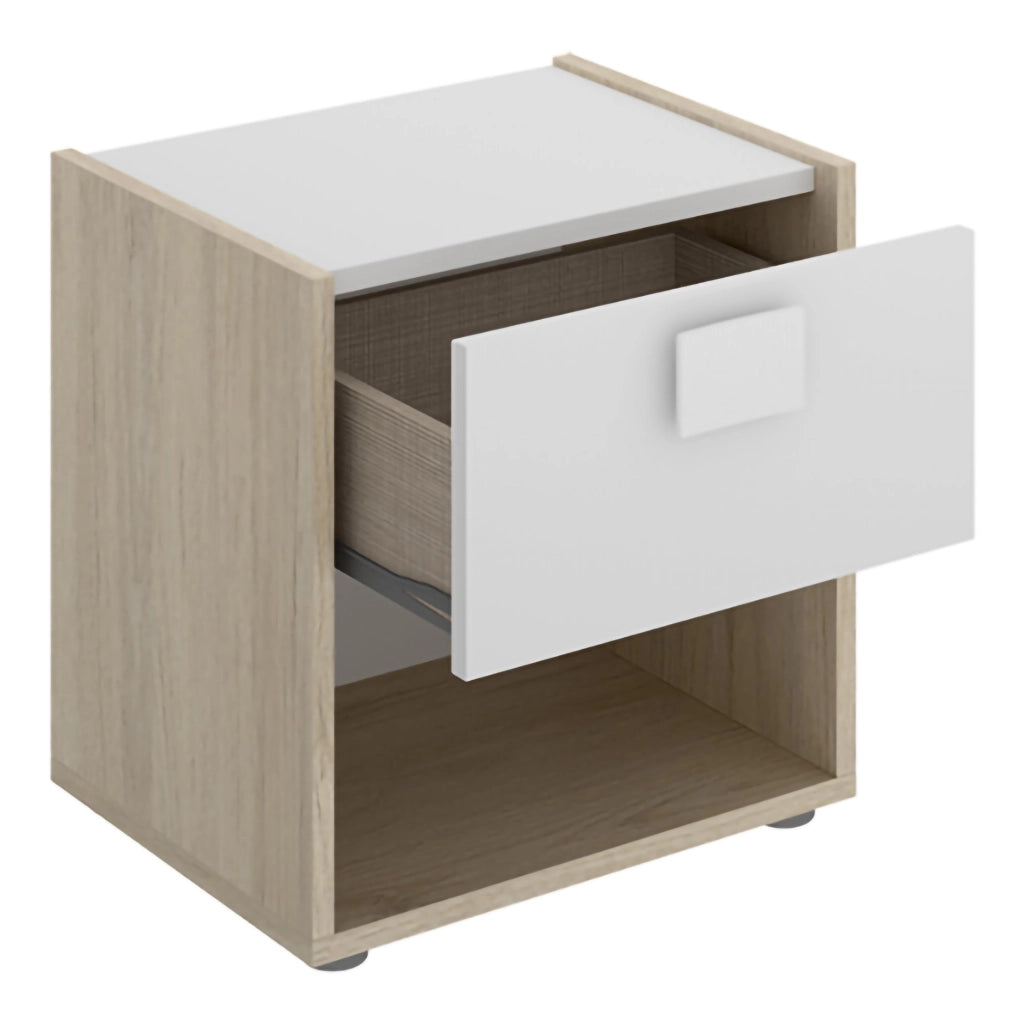 Armadio Camera da Letto Tulot, Guardaroba 2 Ante Appendiabiti, 51x204h cm Bianco