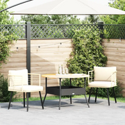 vidaXL Sedie da Giardino 2pz con Cuscini Naturale in Polyrattan