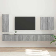 Set di Mobiletto da TV a Parete 6 pcs Grigio Sonoma