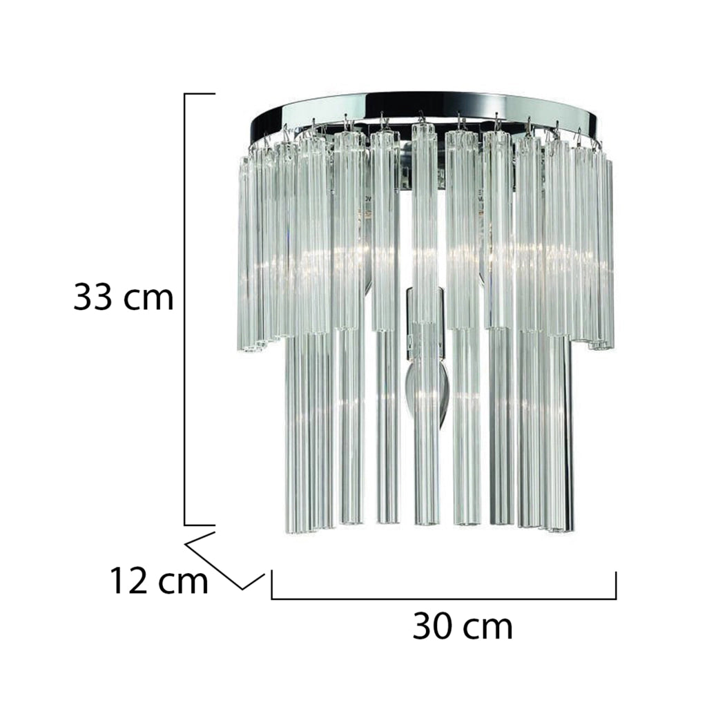 Serri, Lampada da Parete, Argento