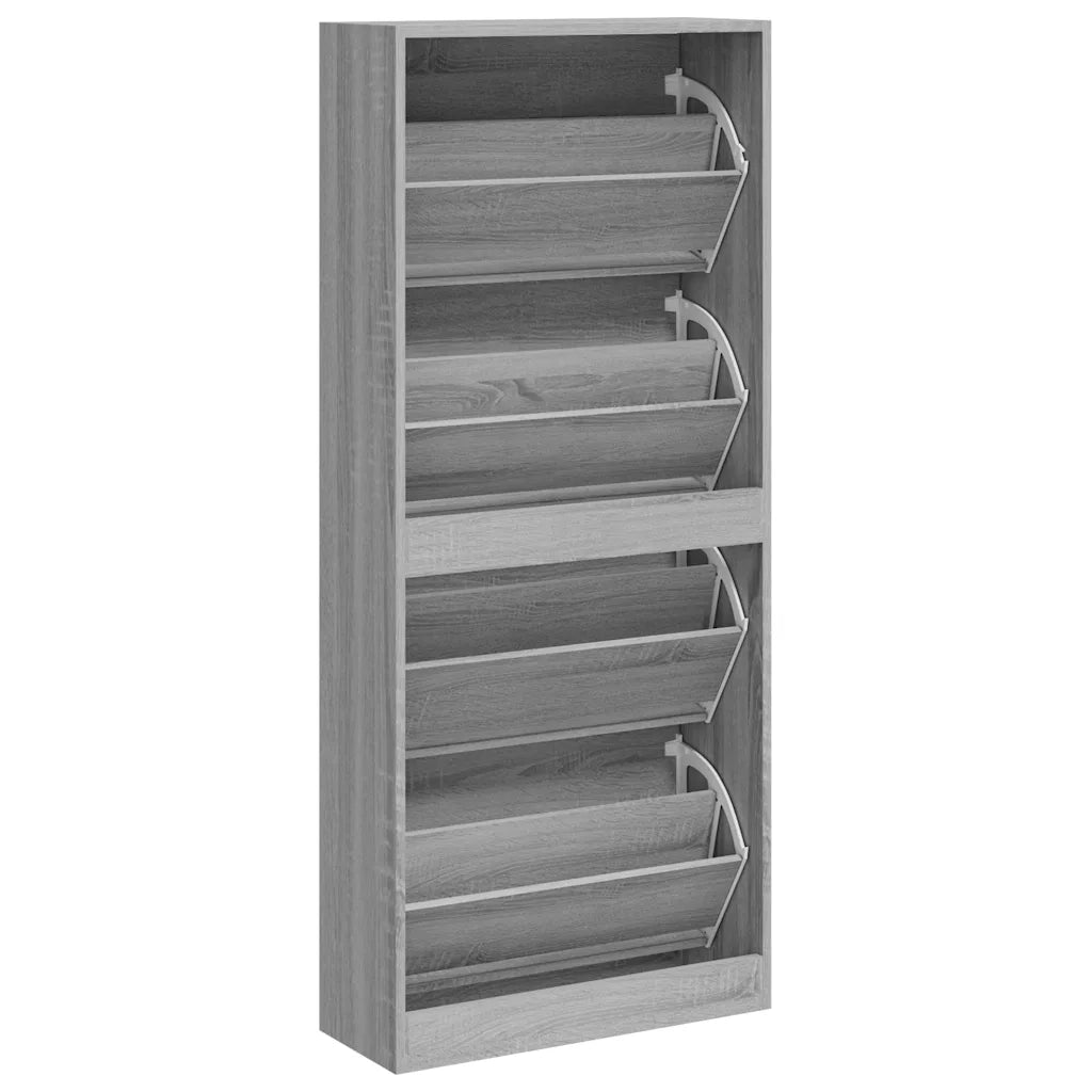 Scarpiera Grigio Sonoma 63x24x147 cm in Legno Multistrato 342548