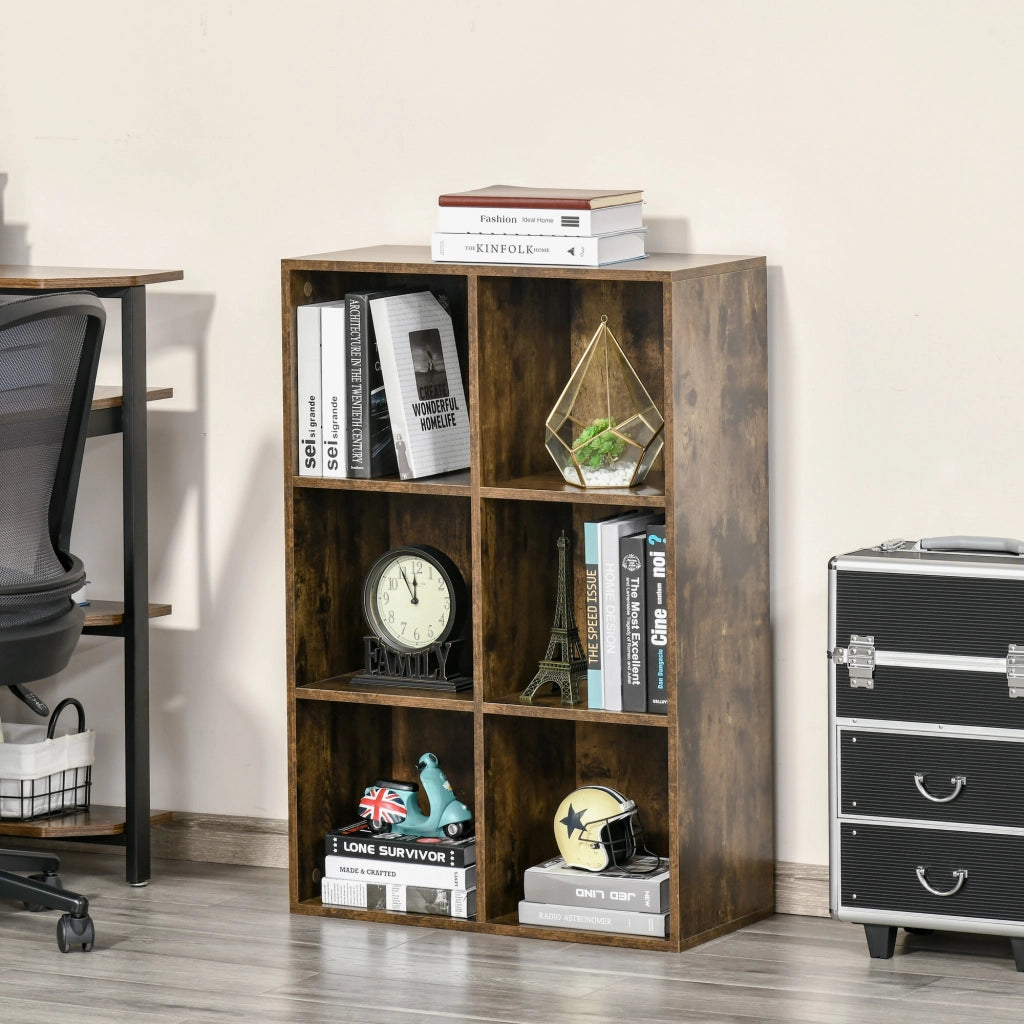 Libreria a scaffali con cubi ¨C Zephmum ¨C Marrone 65.5x30x97.5 cm