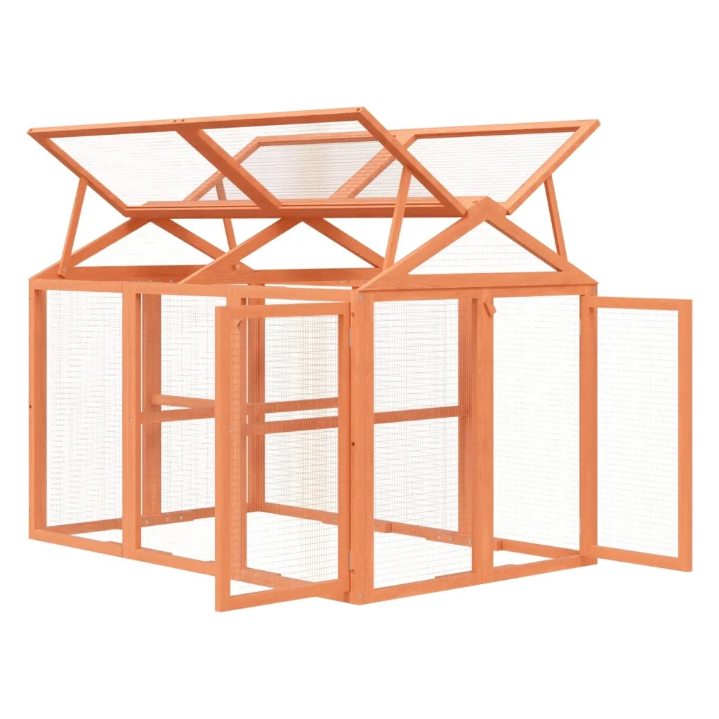 Box per Animali Marrone 141x94x104 cm in Legno Massello di Pino 172302