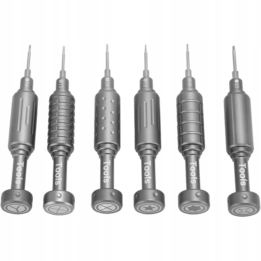Set di Cacciaviti di Precisione Magnetici – Alta Qualità, 6 Pezzi | Alluminio, Punta Magnetica, Impugnatura Antiscivolo