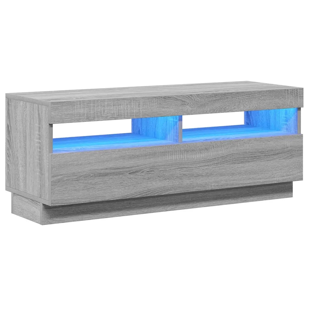 Mobile Porta TV con Luci LED Grigio Sonoma 100x35x40 cm 815721