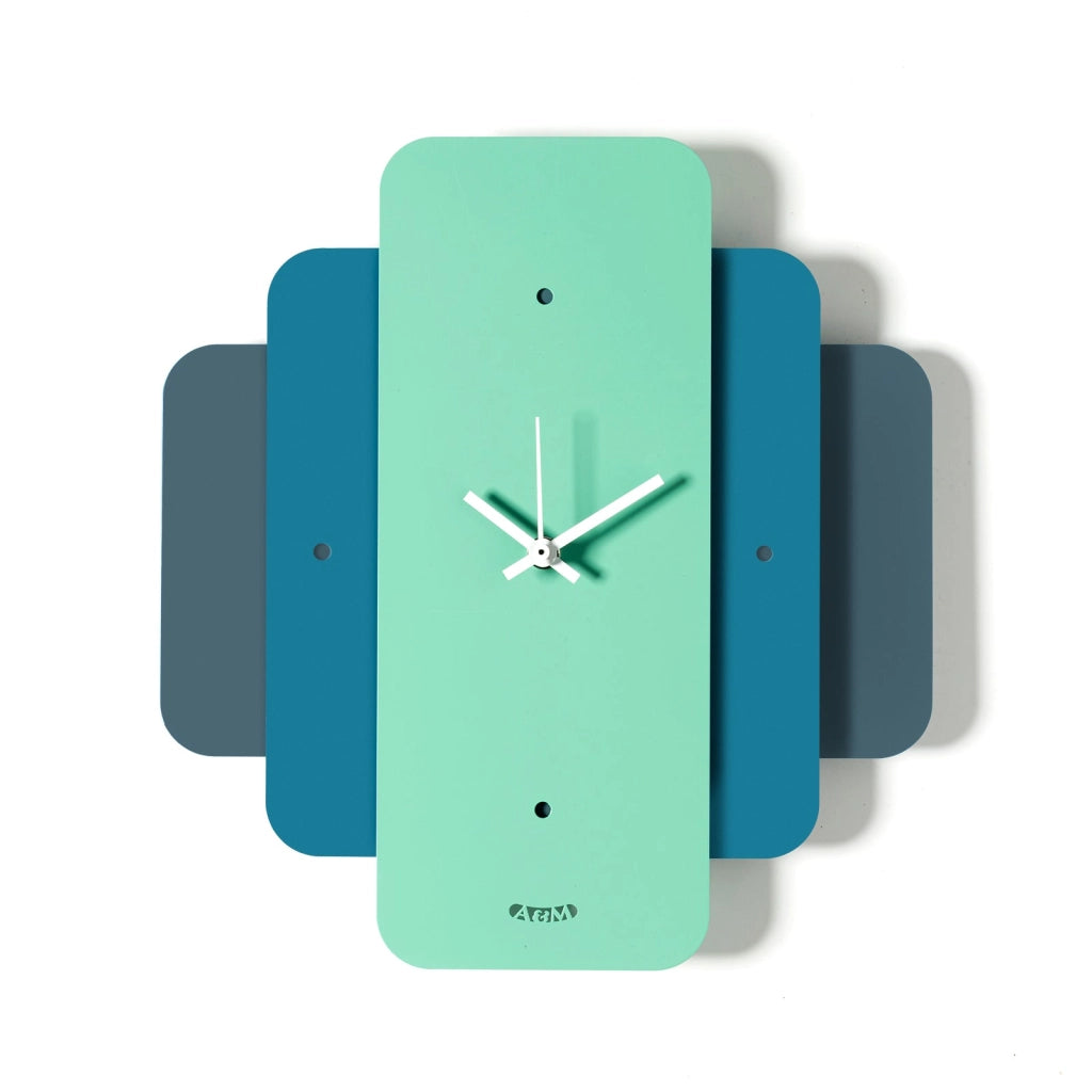 Orologio da parete Empire Petrolio,blu oltremare,verde acqua