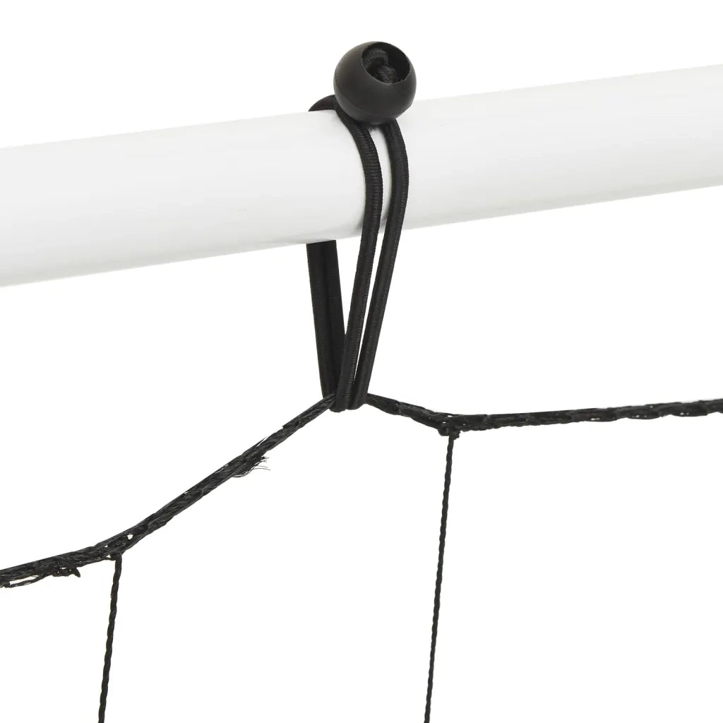 Rete Rimbalzante Calcio Bianca e Nera 184x61x123cm Acciaio e PE 93735