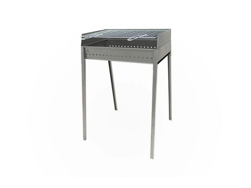 Barbecue a carbone Lisa Vesuvio 60x40 portatile in ferro alluminato